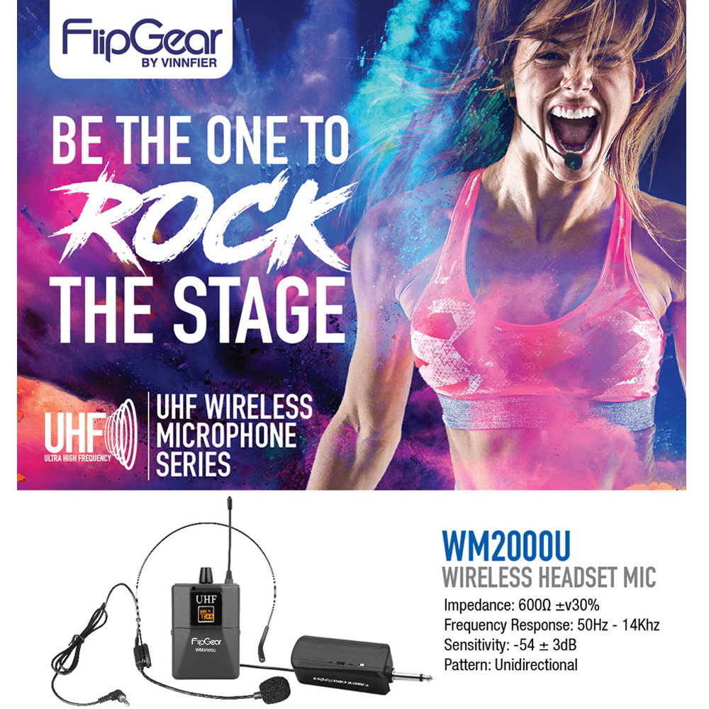 Flipgear WM1000U Wireless Microphone / Mic - Viber 7685535